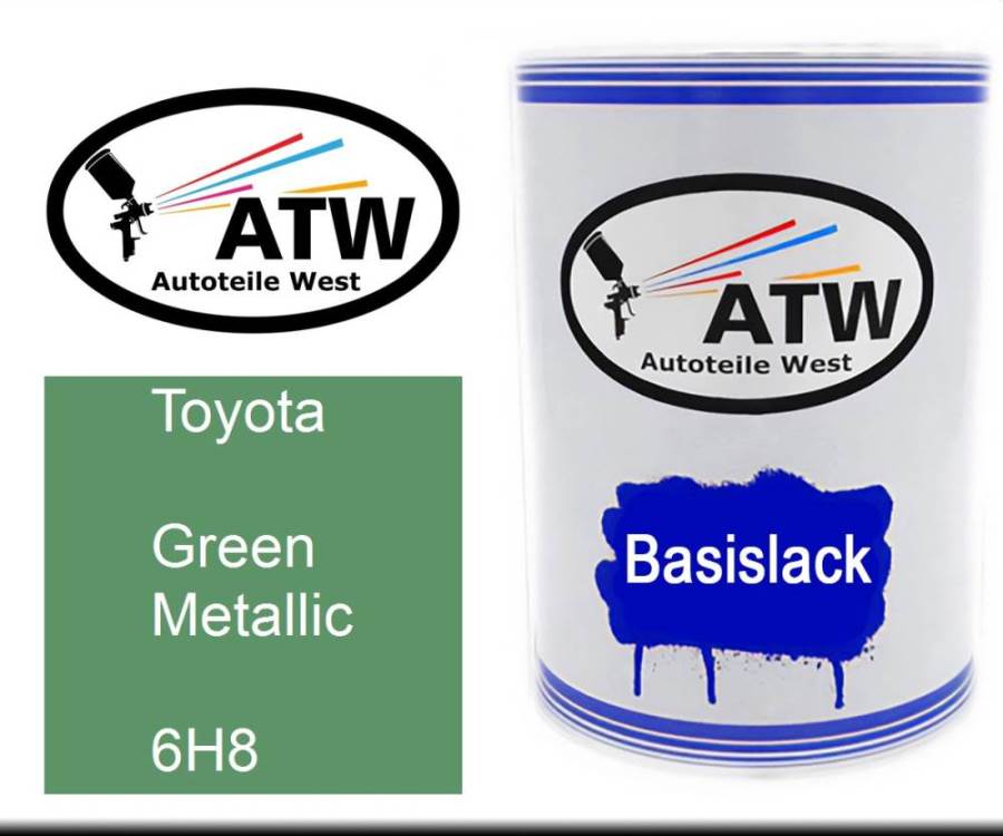 Toyota, Green Metallic, 6H8: 500ml Lackdose, von ATW Autoteile West.